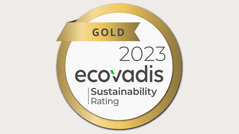 ecovadis guldmedalje for bæredygtighed