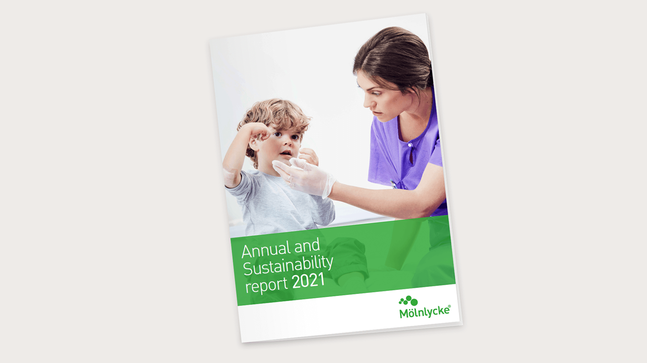 omslag til Mölnlyckes Års- og Bæredygtighedsrapport 2021